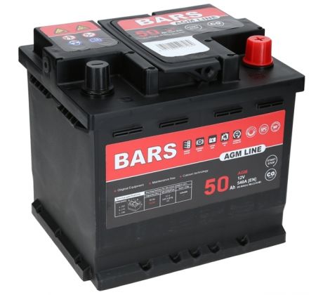 Akumulator Bars AGM LINE 50Ah 540A L1 Start-Stop Bars BM50