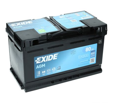 Akumulátor Exide AGM 12V 80Ah 800A/EN EK800 Exide EK800